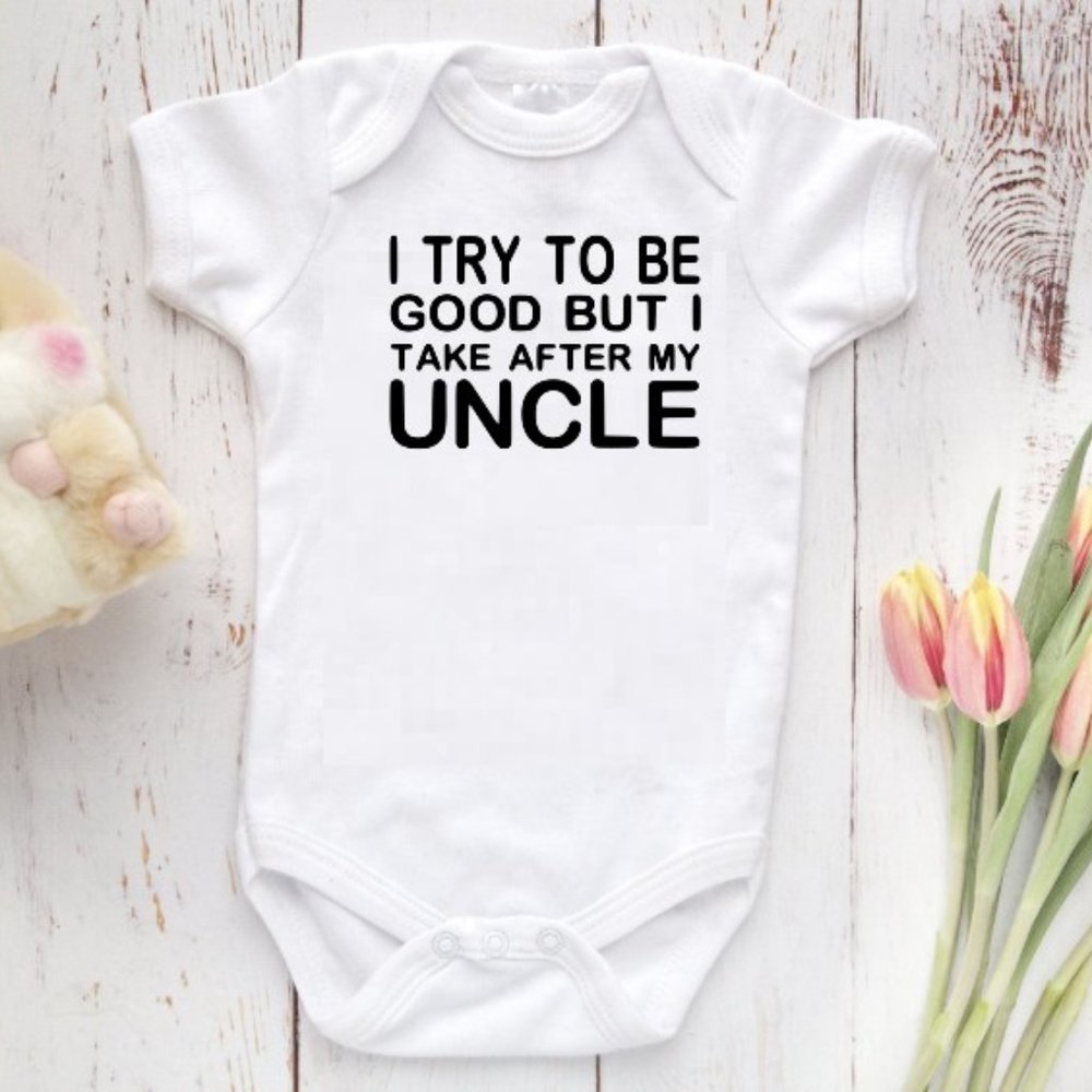 Funny Uncle Baby Onesie, Uncle announcement